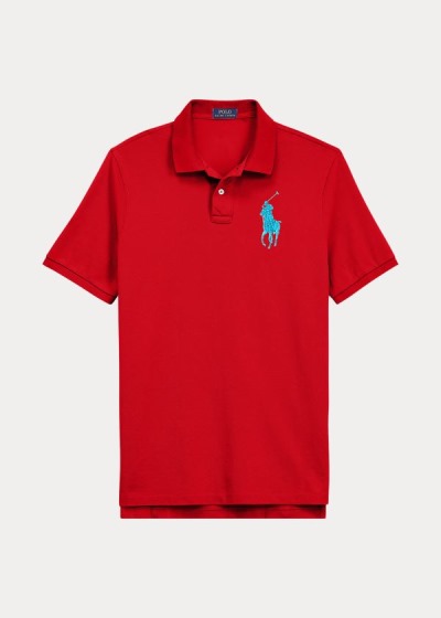 Polos Polo Ralph Lauren Hombre Rojos - Custom Slim Fit Mesh - EPIQM5843